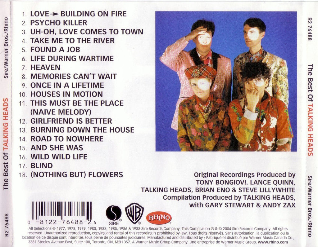 Talking Heads – Best of the Talking Heads Music CD