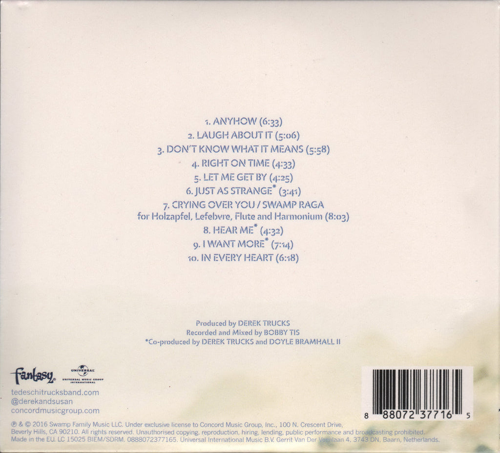 Tedeschi Trucks Band – Let Me Get By Music CD