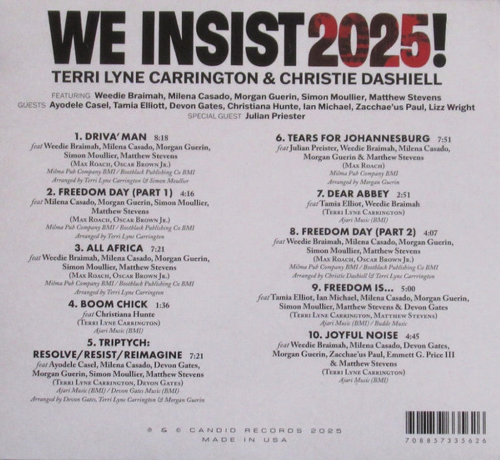 Terri Lyne Carrington & Christie Dashiell – We Insist Music CD