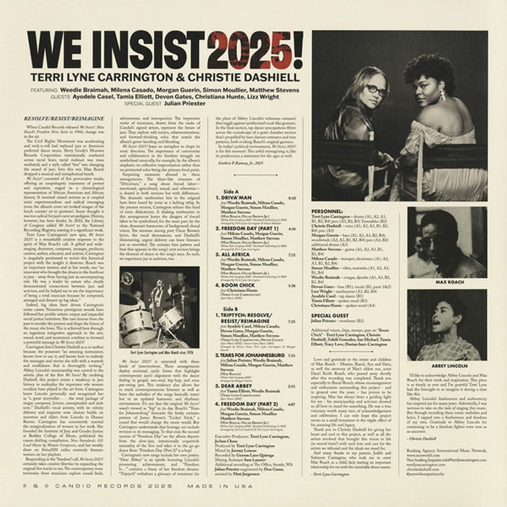 Terri Lyne Carrington & Christie Dashiell – We Insist (LP Vinyl) Vinyl Record