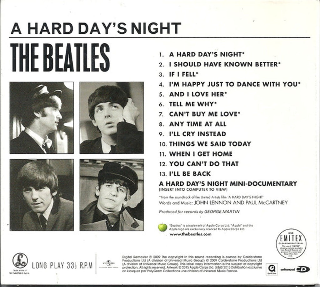 The Beatles – A Hard Day's Night Music CD