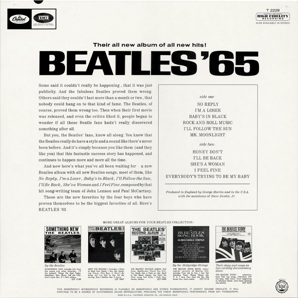 The Beatles – Beatles '65 - (LP Vinyl) Vinyl Record