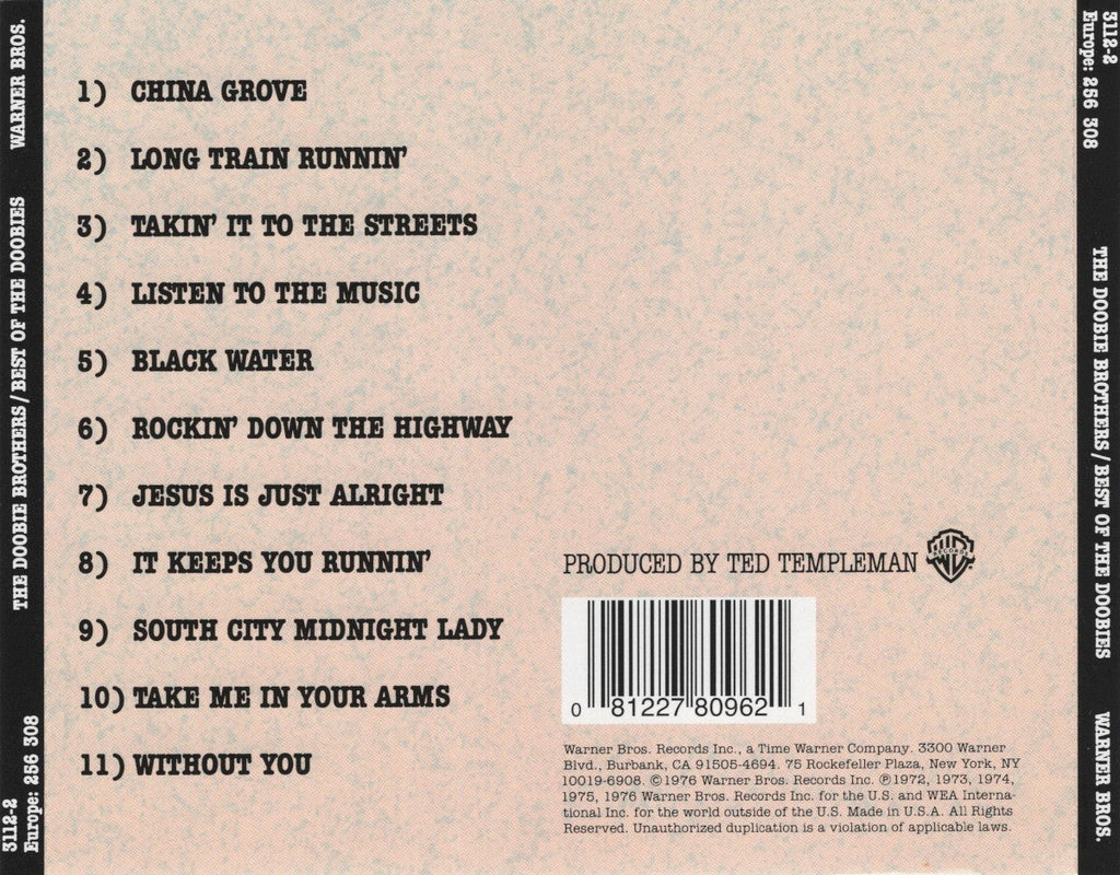 The Doobie Brothers – Best Of The Doobies Music CD
