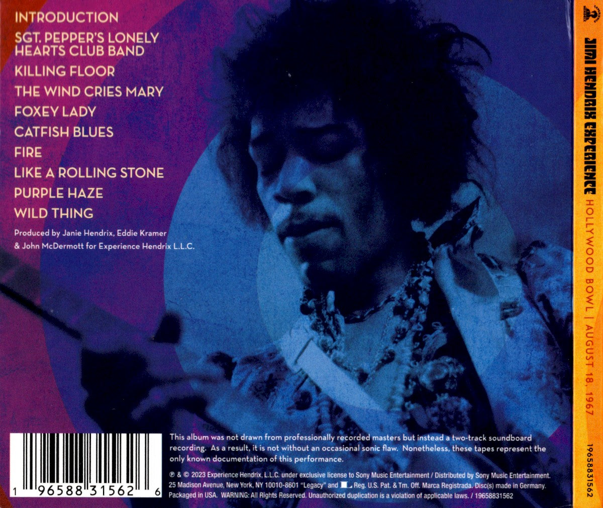 The Jimi Hendrix Experience – Live At The Hollywood Bowl: August 18, 1967 Music CD