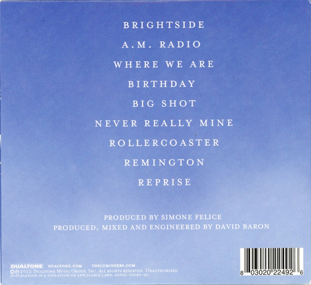 The Lumineers – Brightside Music CD