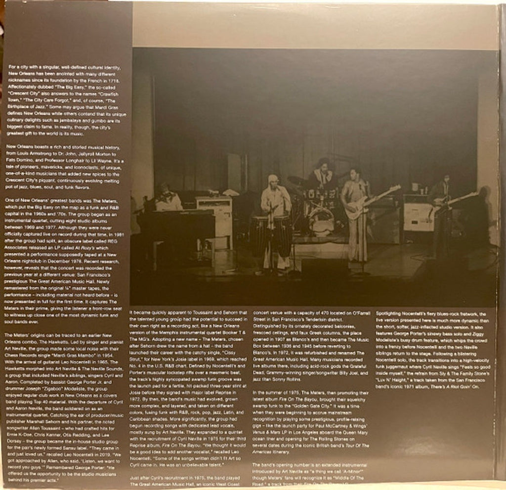 The Meters – Live At the Great American Music Hall (2-CD) Music CD