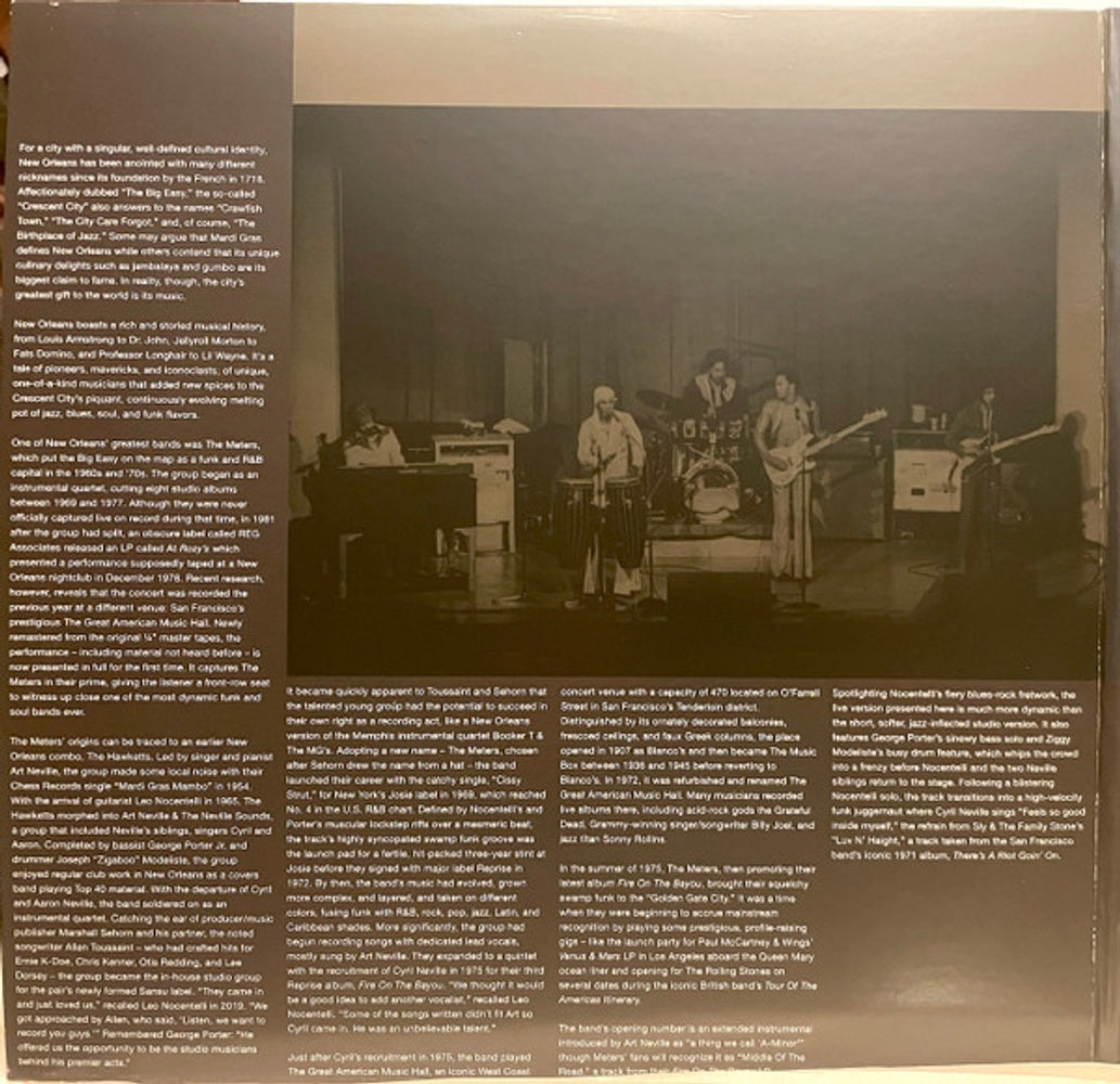 The Meters – Live At the Great American Music Hall (2-CD) Music CD