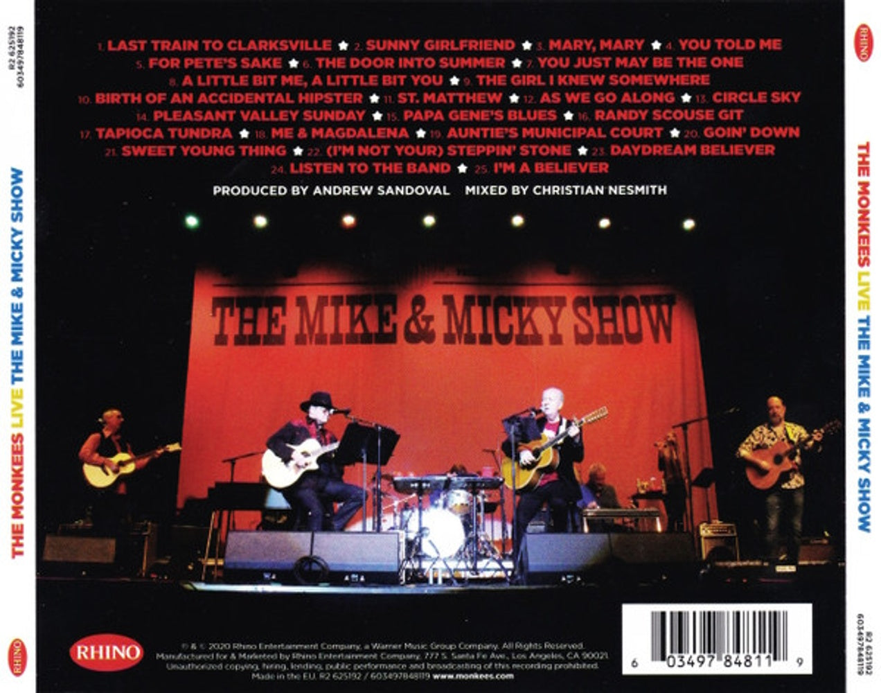 The Monkees – The Mike And Micky Show Live Music CD