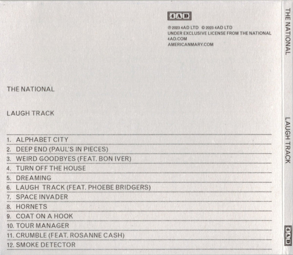 The National – Laugh Track Music CD