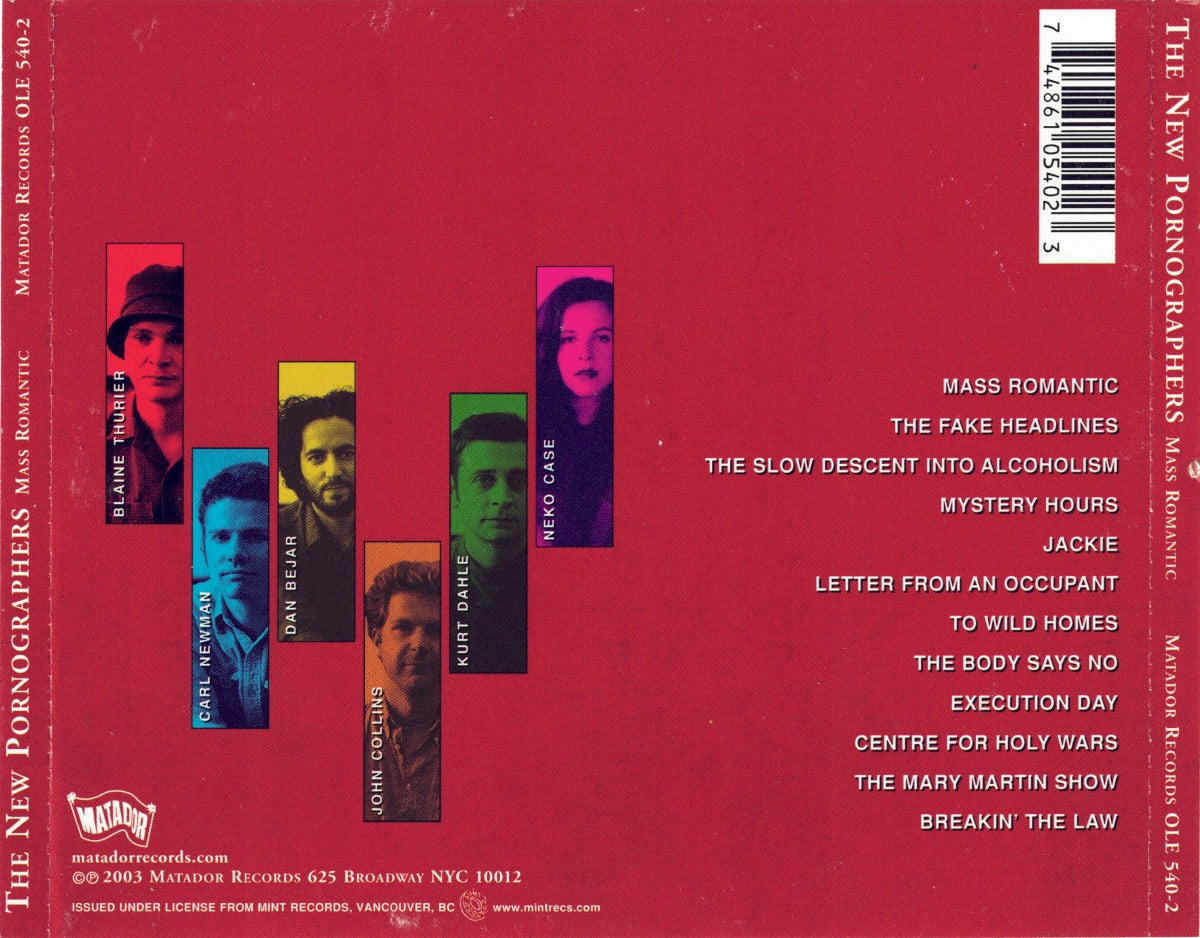 The New Pornographers – Mass Romantic Music CD