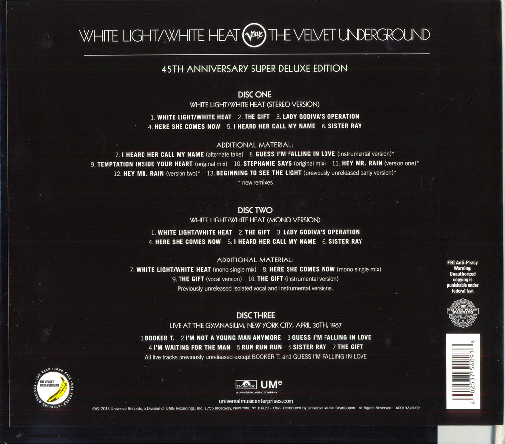 The Velvet Underground – White Light/White Heat (LP Vinyl) Vinyl Record