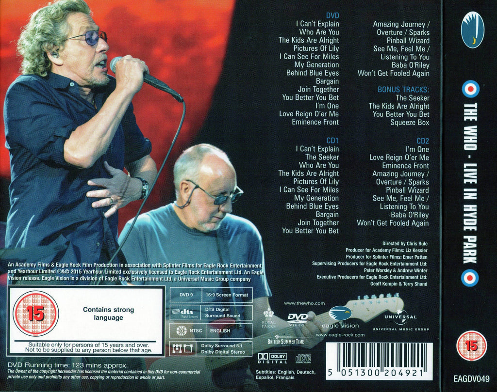 The Who – Live In Hyde Park (2-CD and Blu-ray) Music CD