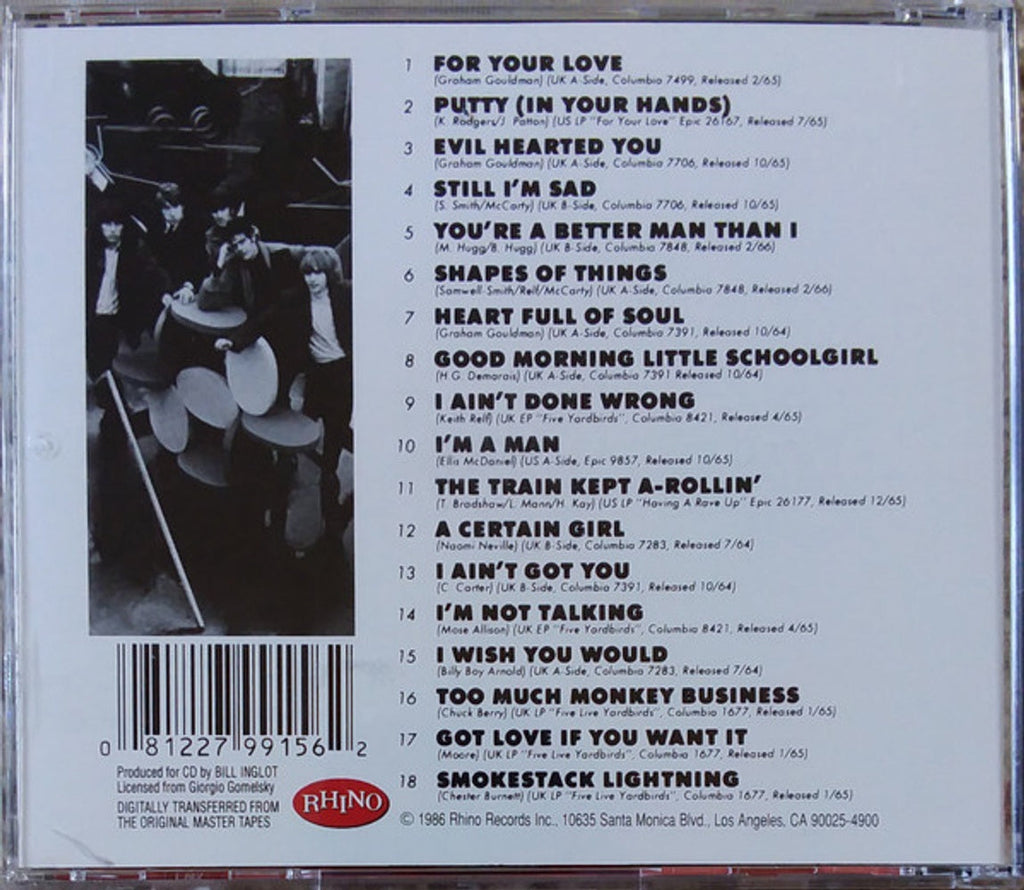 The Yardbirds – Greatest Hits, Vol. 1: 1964-1966 Music CD