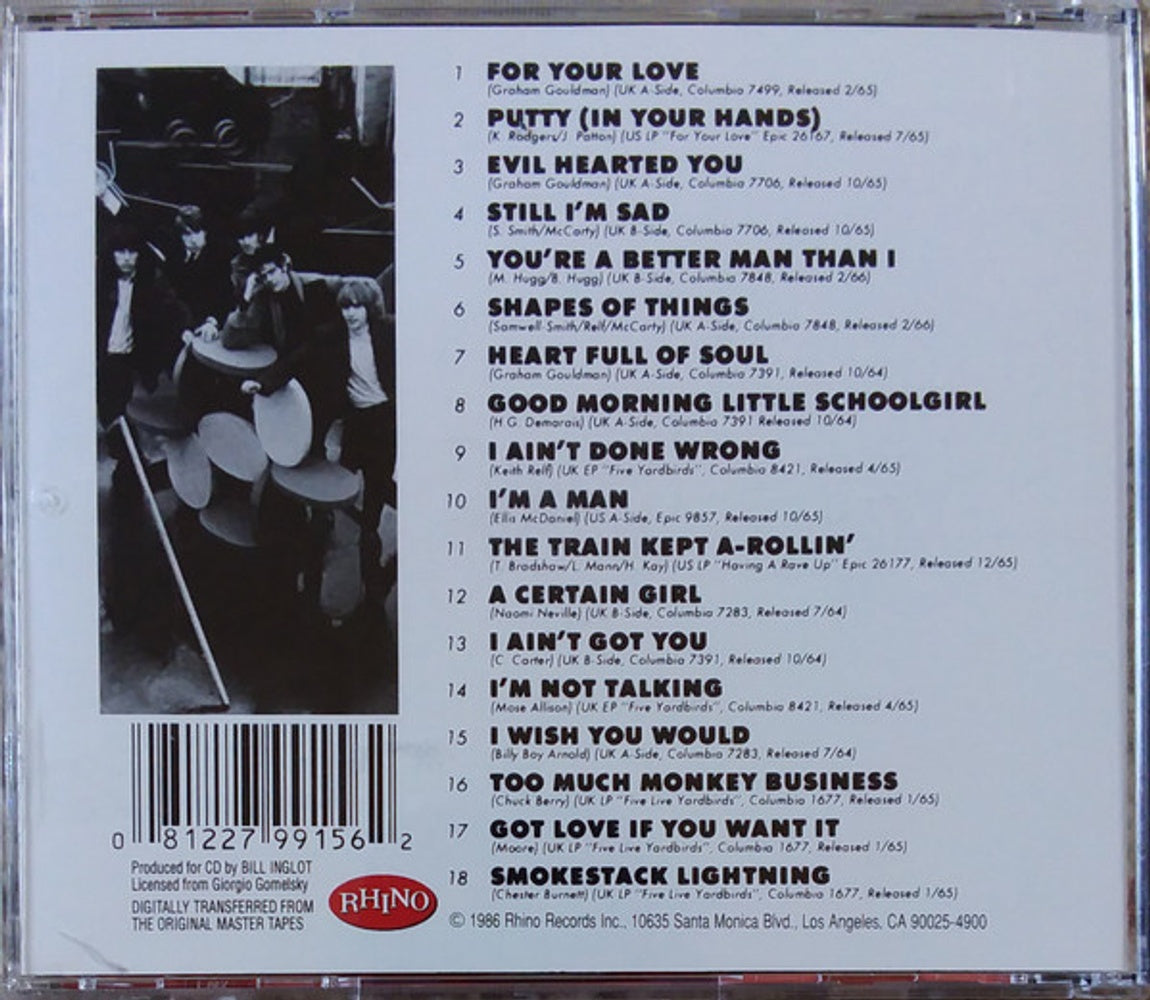 The Yardbirds – Greatest Hits, Vol. 1: 1964-1966 Music CD