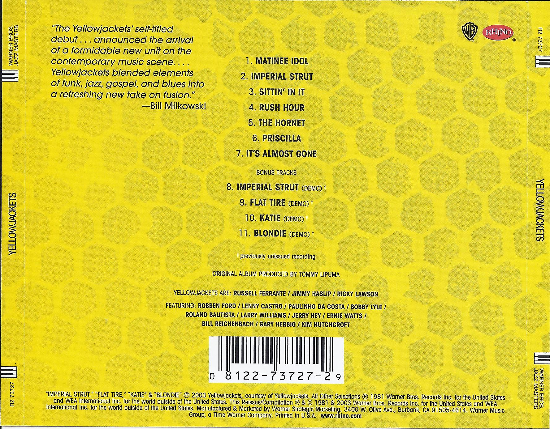Yellowjackets – Yellowjackets Music CD
