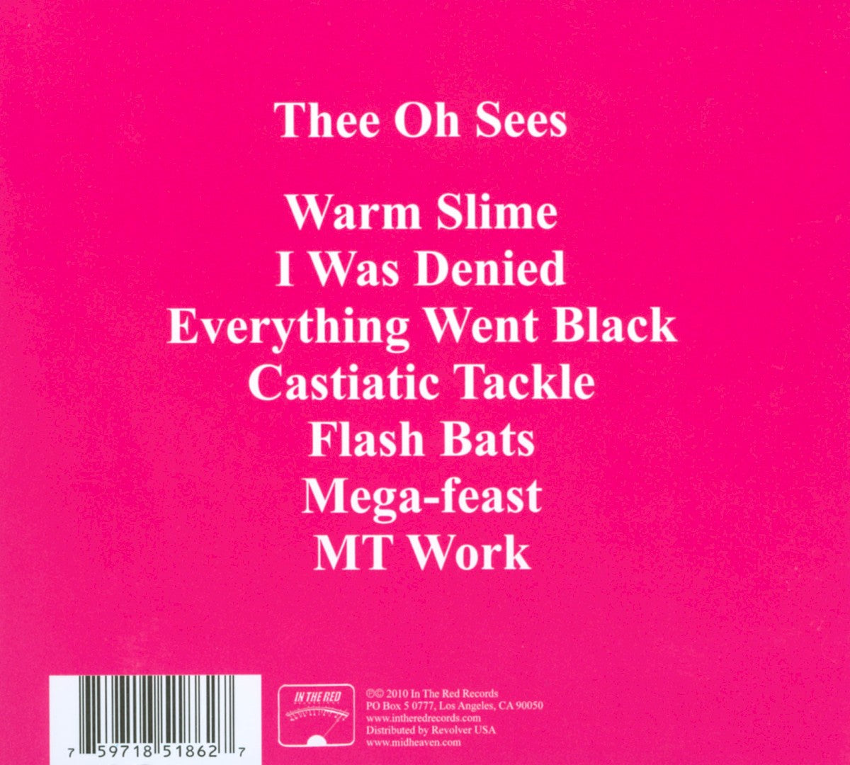 Thee Oh Sees – Warm Slime Music CD