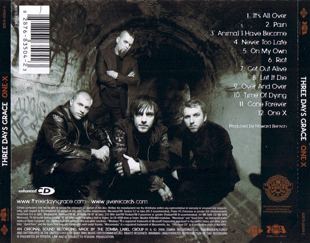 Three Days Grace – One-x (LP Vinyl) Vinyl Record