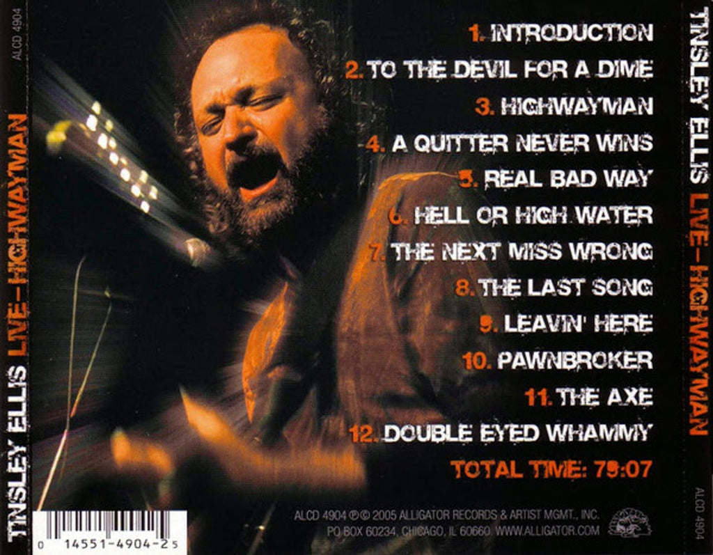 Tinsley Ellis – Live! Highwayman Music CD