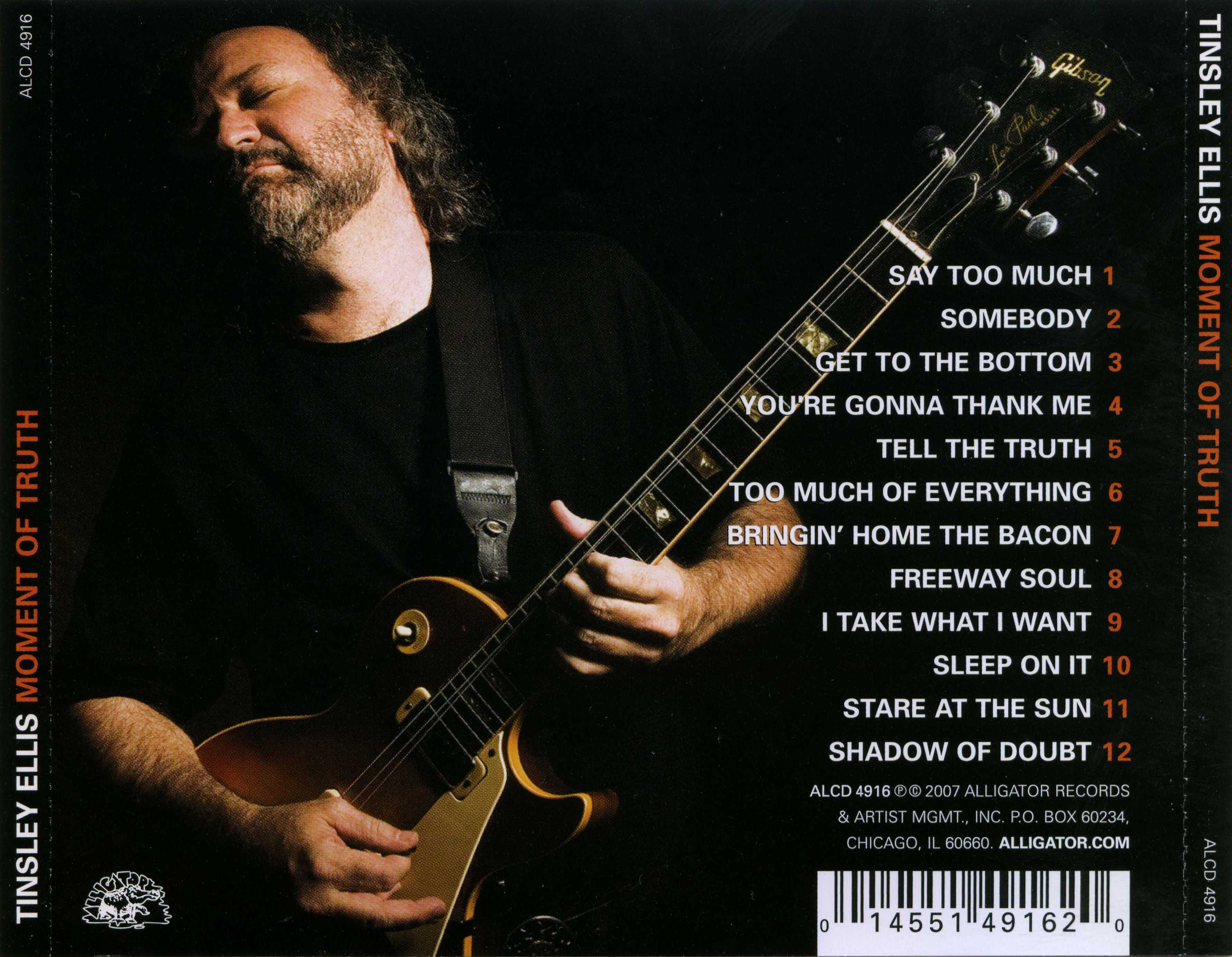 Tinsley Ellis – Moment of Truth Music CD