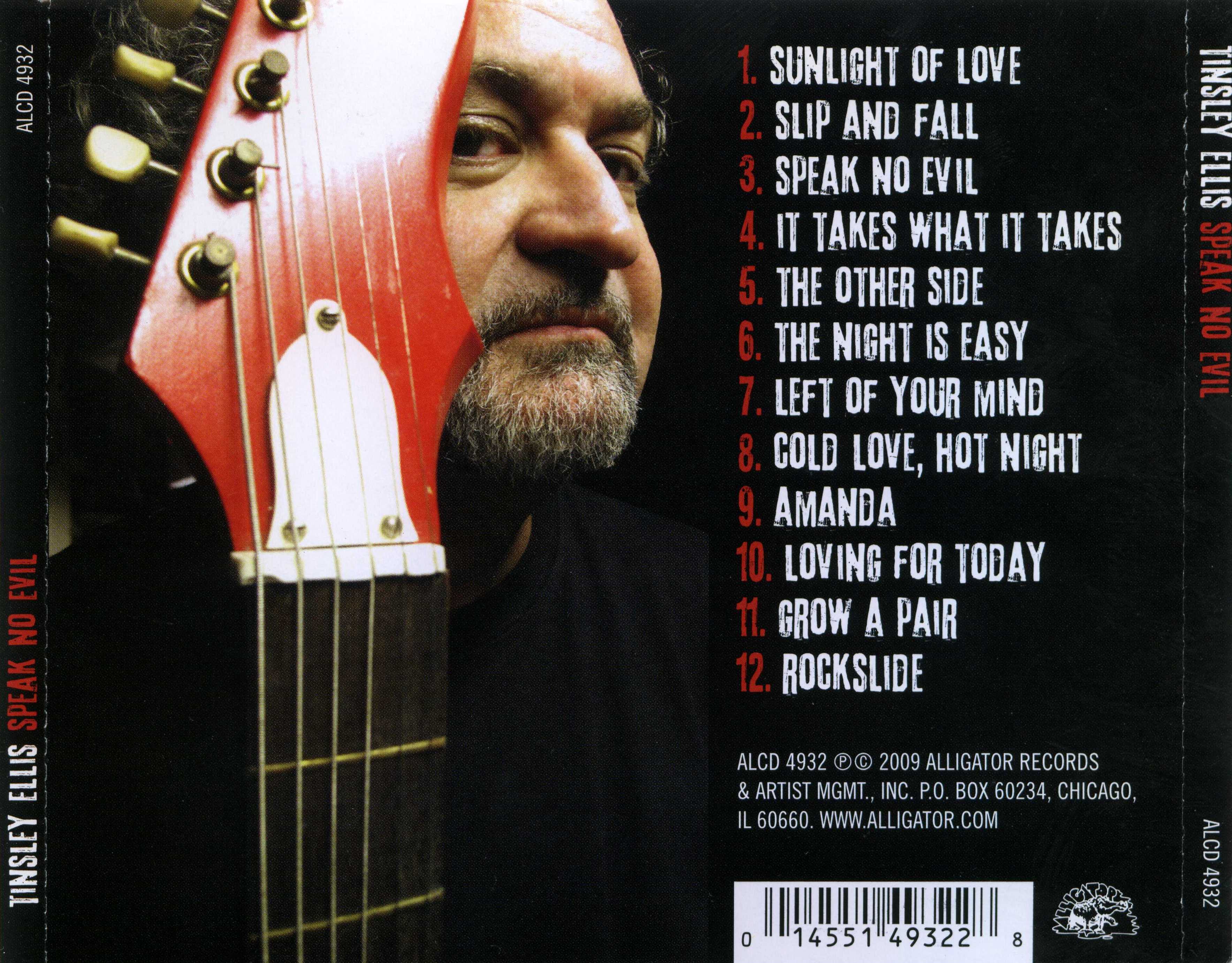 Tinsley Ellis – Speak No Evil Music CD