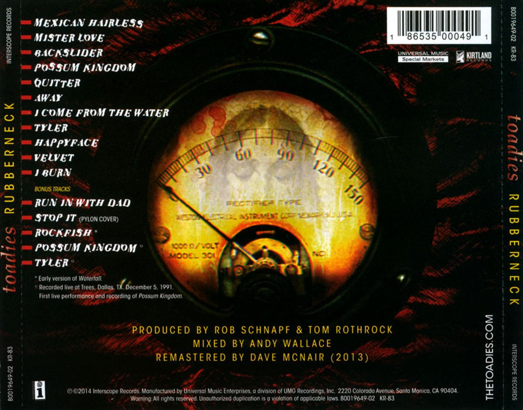 Toadies – Rubberneck (LP Vinyl) Vinyl Record
