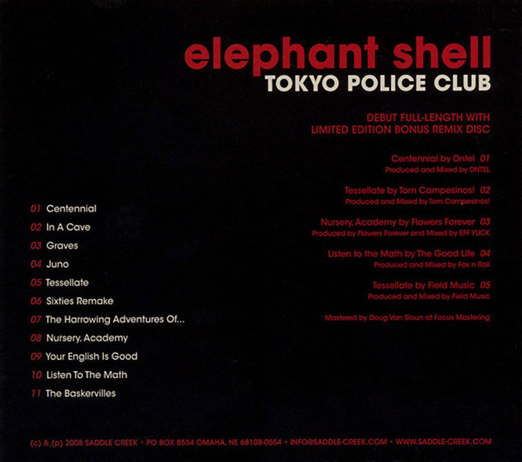 Tokyo Police Club – Elephant Shell (2-CD) Music CD