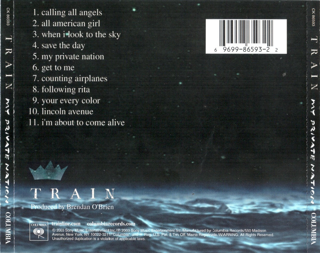 Train – My Private Nation (LP Vinyl) Vinyl Record
