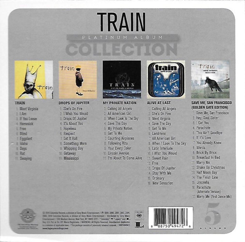 Train – Platinum Album Collection (5-CD) Music CD