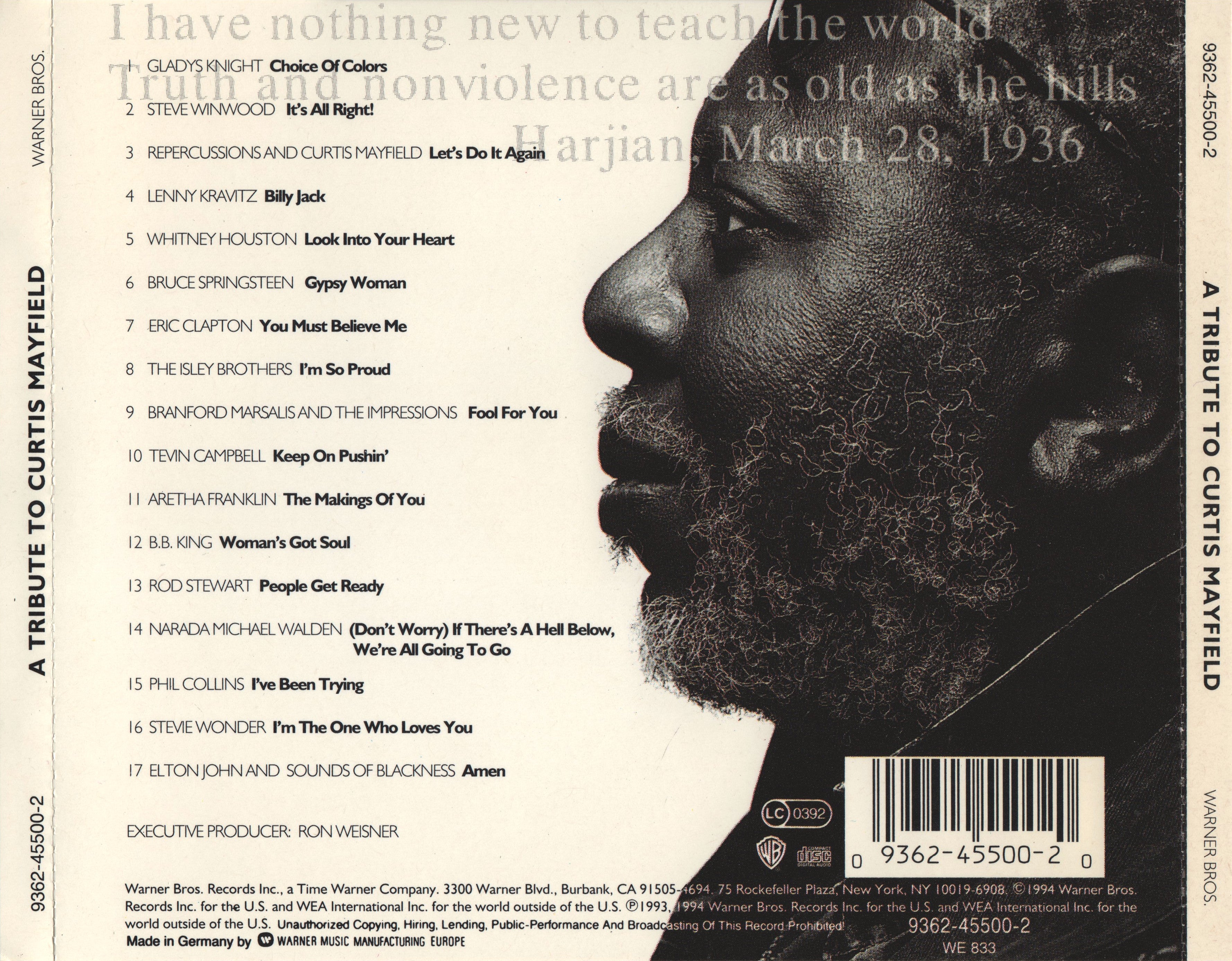 Tribute To Curtis Mayfield – Tribute to Curtis Mayfield / Various Music CD