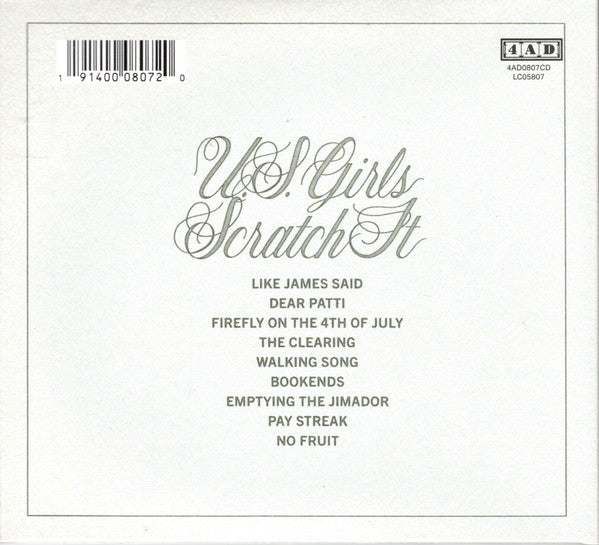 U.S. Girls – Scratch It Music CD
