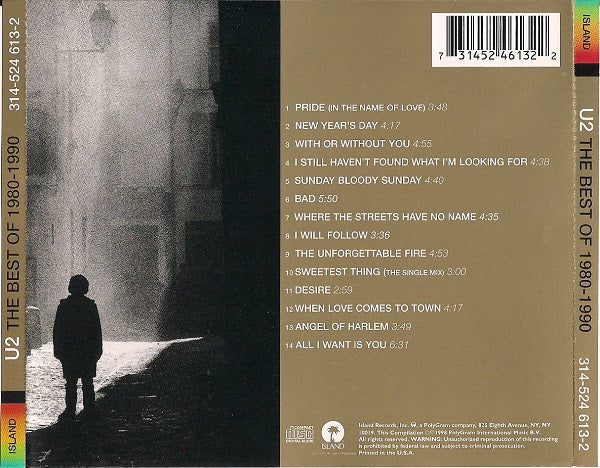 U2 – The Best Of 1980-1990 Music CD