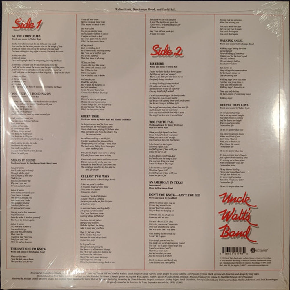 Uncle Walt's Band – An American In Texas (LP Vinyl) Vinyl Record