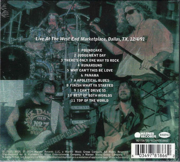 Van Halen – Live In Dallas 1991 (2-LP Vinyl) Vinyl Record