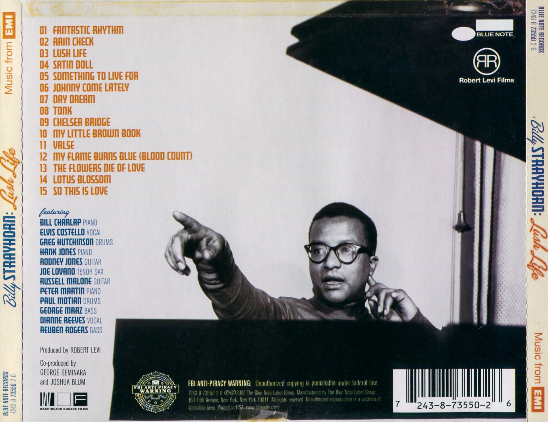Billy Strayhorn - Lush Life Music CD