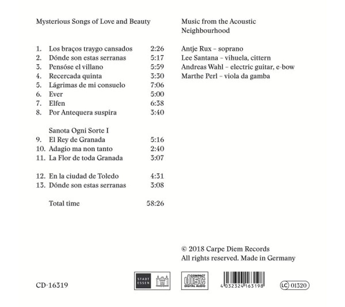 Wahl / Santana / Rux – Donde Son Estas Serranas Music CD