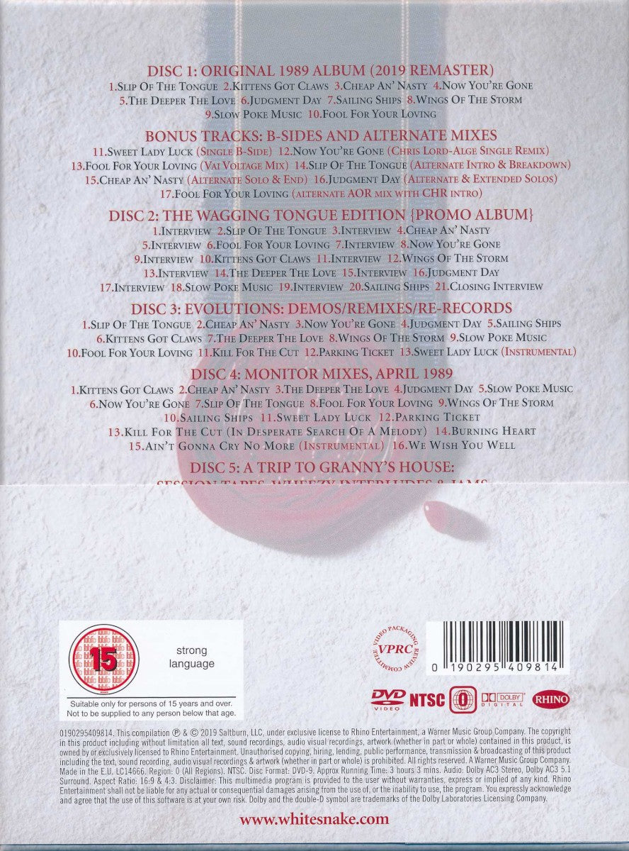 Whitesnake – Slip Of The Tongue (6-CD & DVD) Music CD