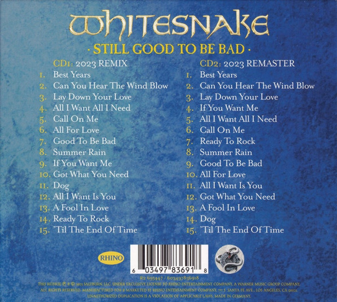Whitesnake – Still... Good to Be Bad (2-CD) Music CD
