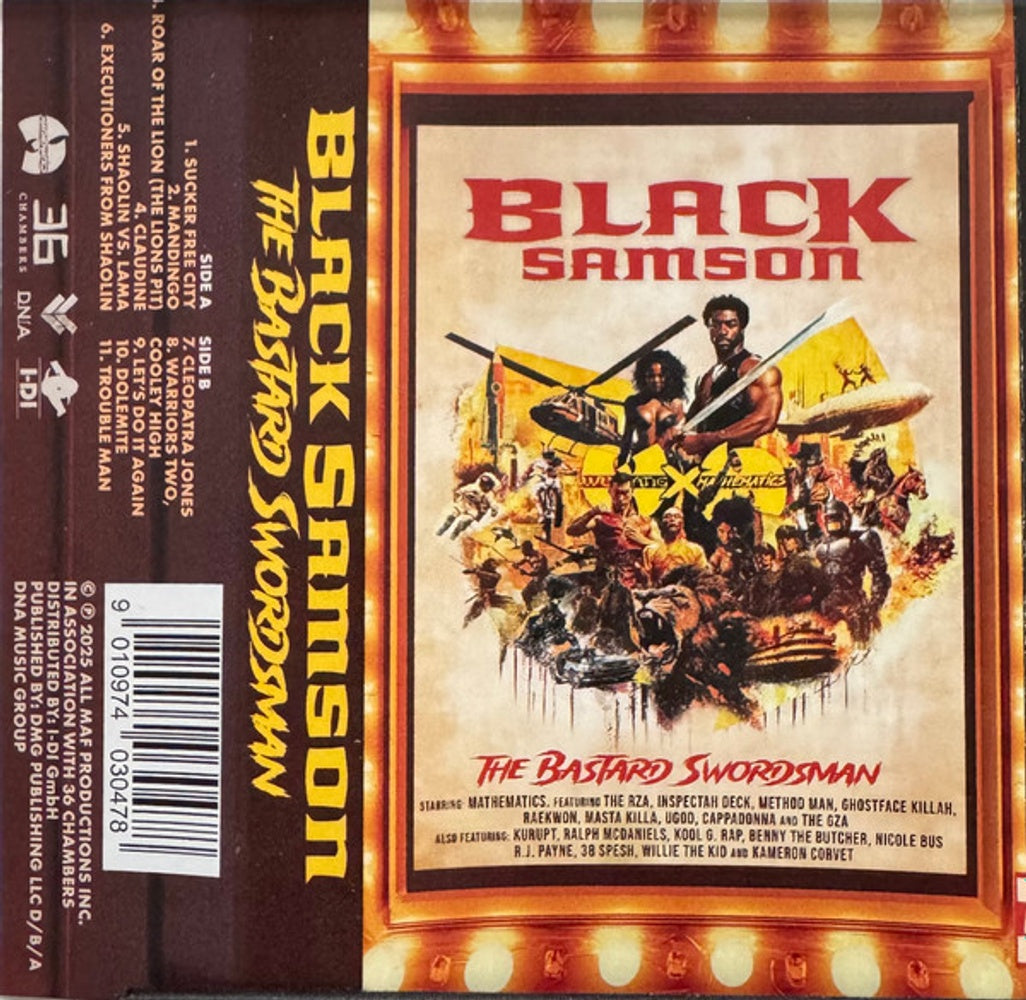 Wu-Tang Clan & DJ Mathematics – Black Samson The Bastard Swordsman Music Cassette Tape