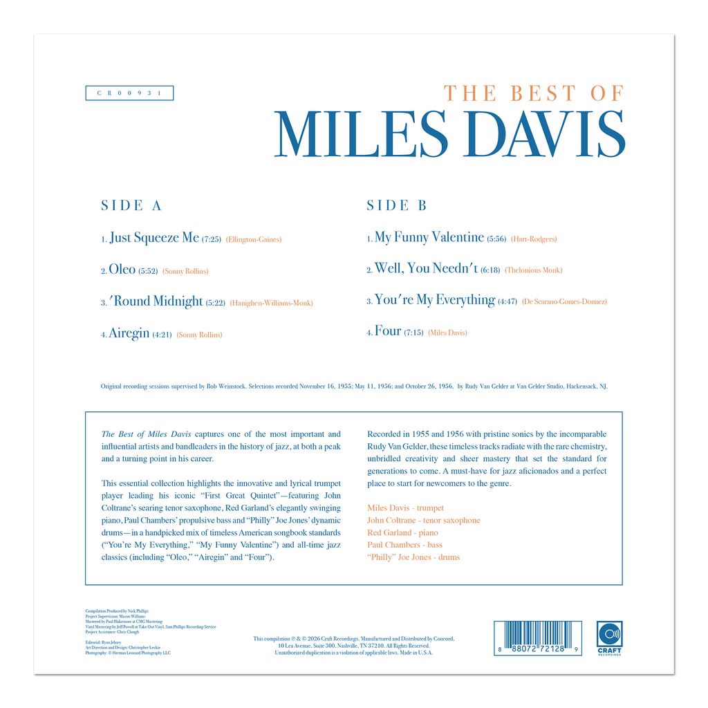 The Best Of Miles Davis Vinyl Record