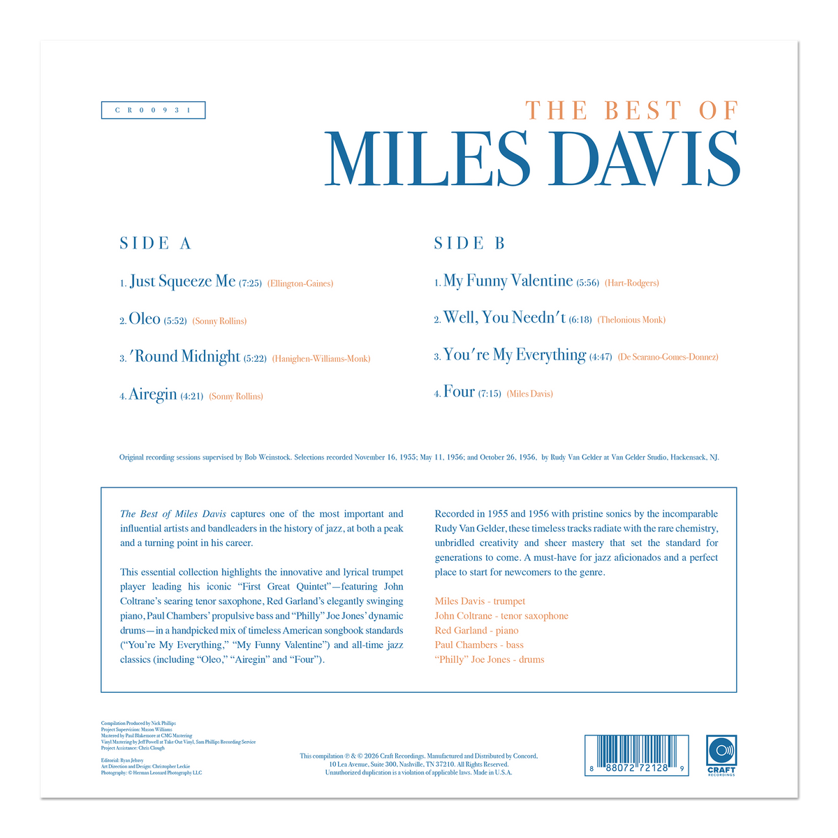 The Best Of Miles Davis Vinyl Record