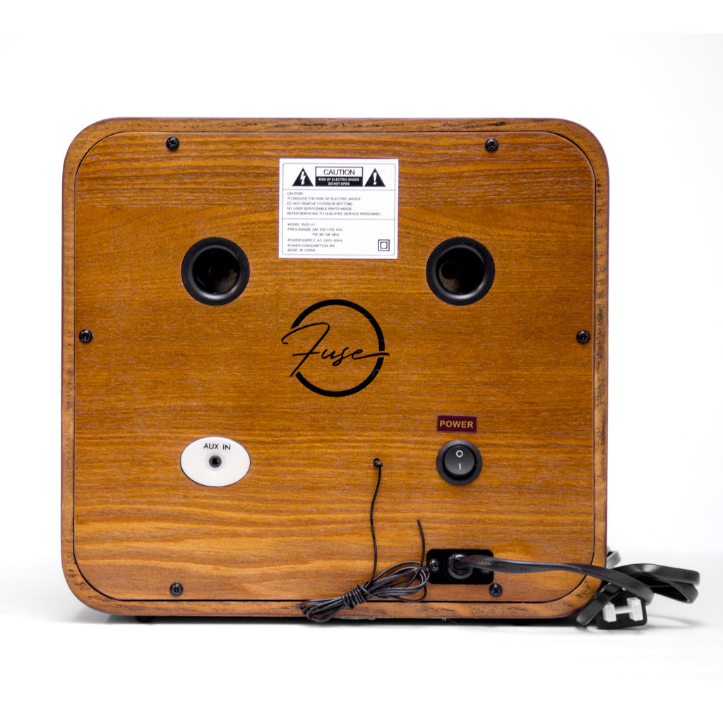 Fuse RAD Retro Vintage Real Ashtree Wood Veneer AM/FM Radio