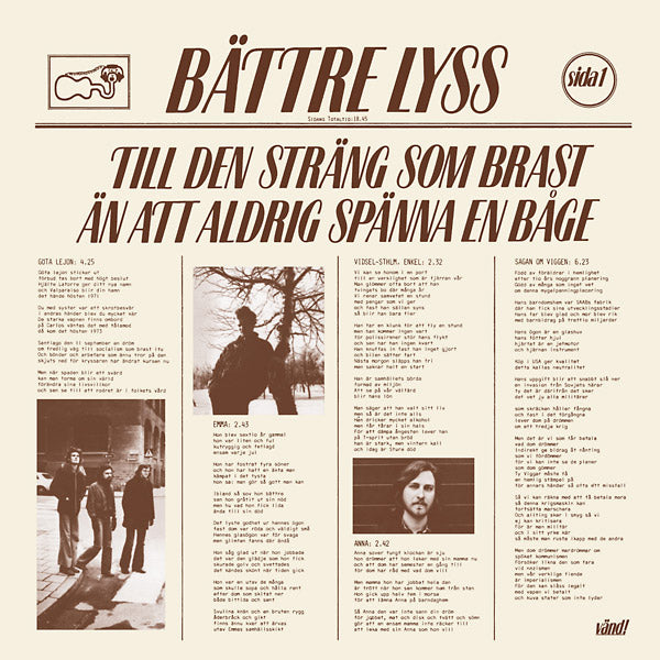 Till Den Strang Som Brast An Att Aldrig Spanna En Bage Music CD