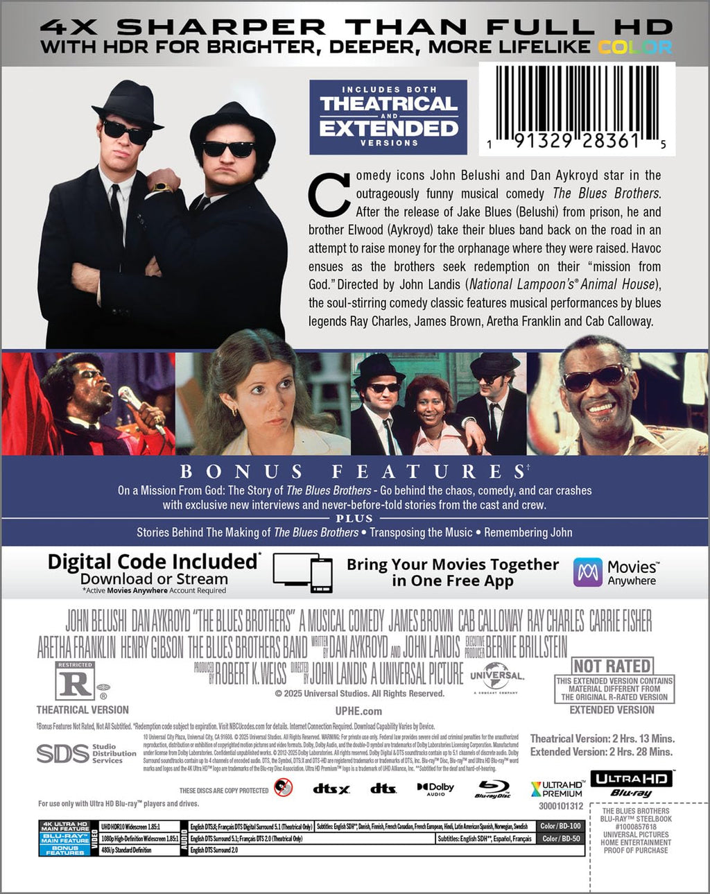 The Blues Brothers - Limited Edition Steelbook (4K Ultra HD + Blu-ray + Digital)