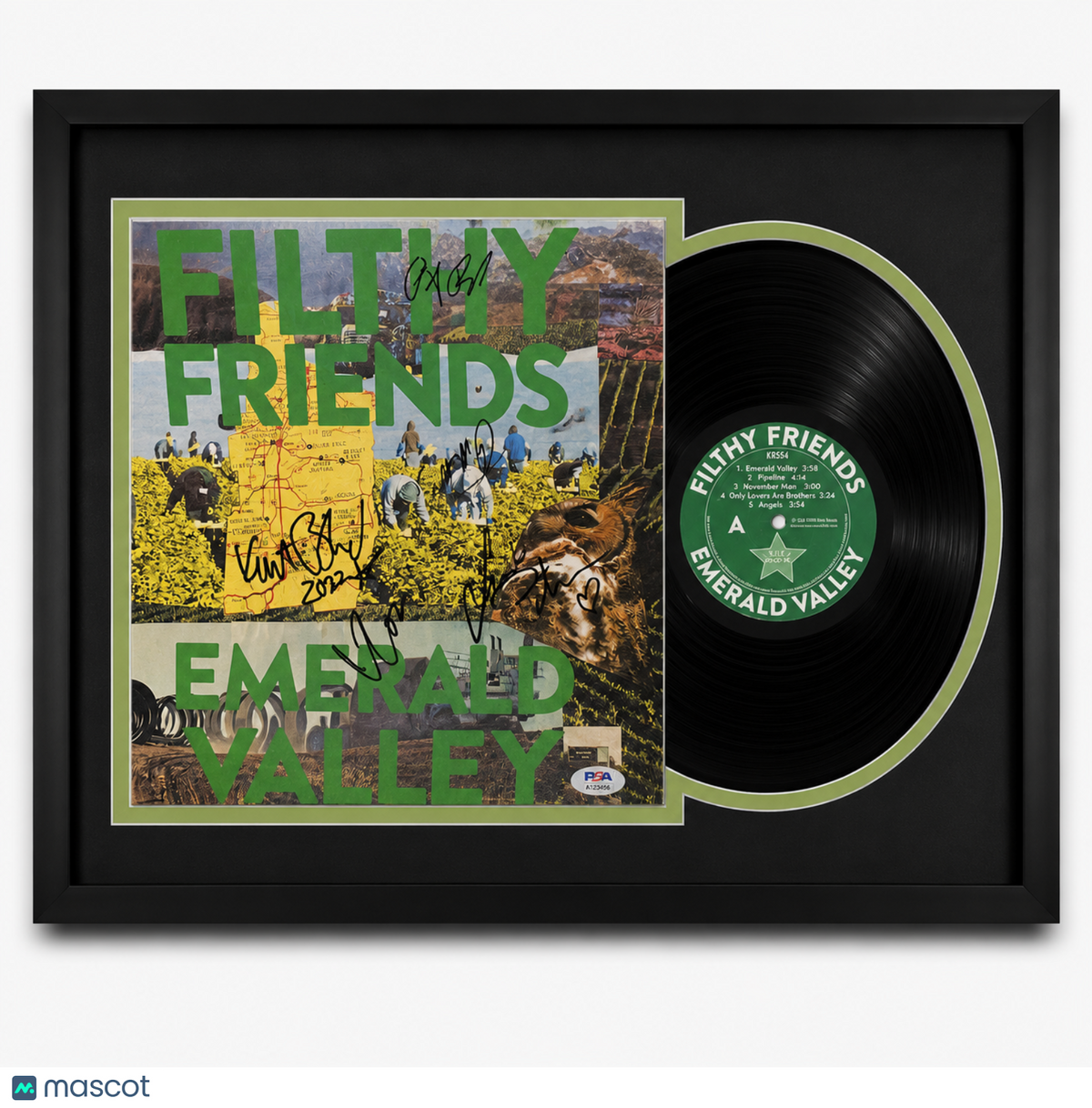 Filthy Friends Signed Emerald Valley Framed Vinyl PSA