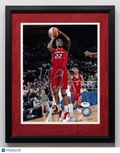 Sheryl Swoopes Houston Comets Signed Basketball 8x10 Custom Framed Photo PSA