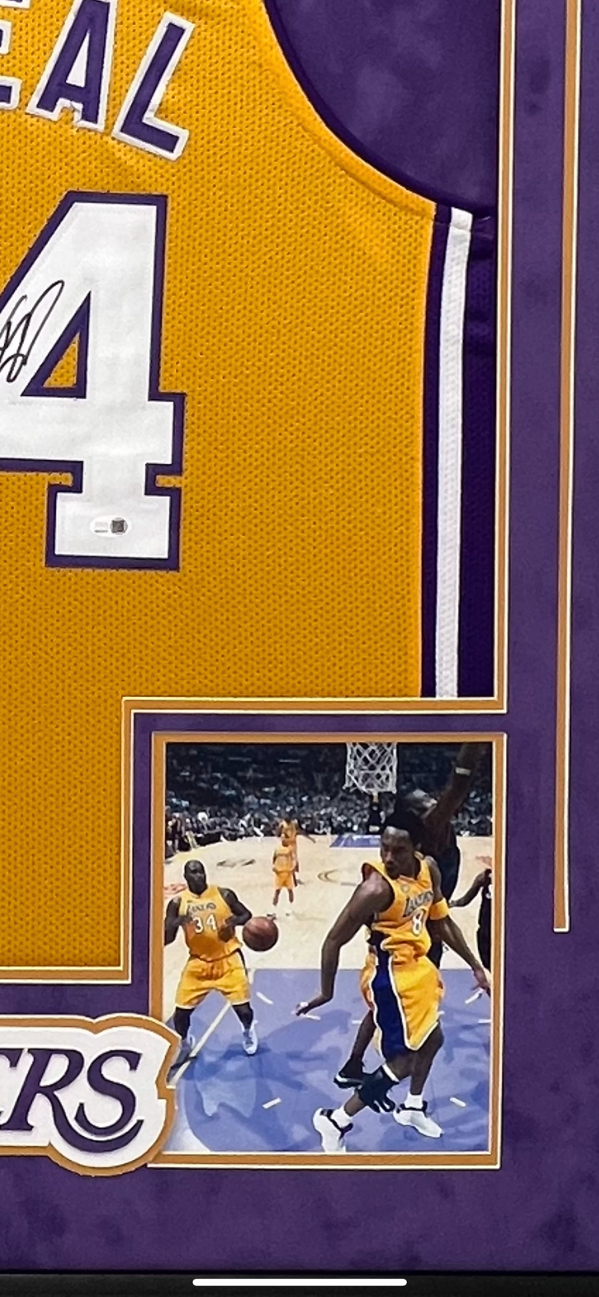 Shaquille O'Neal Signed Jersey PSA Los Angeles Lakers Autographed