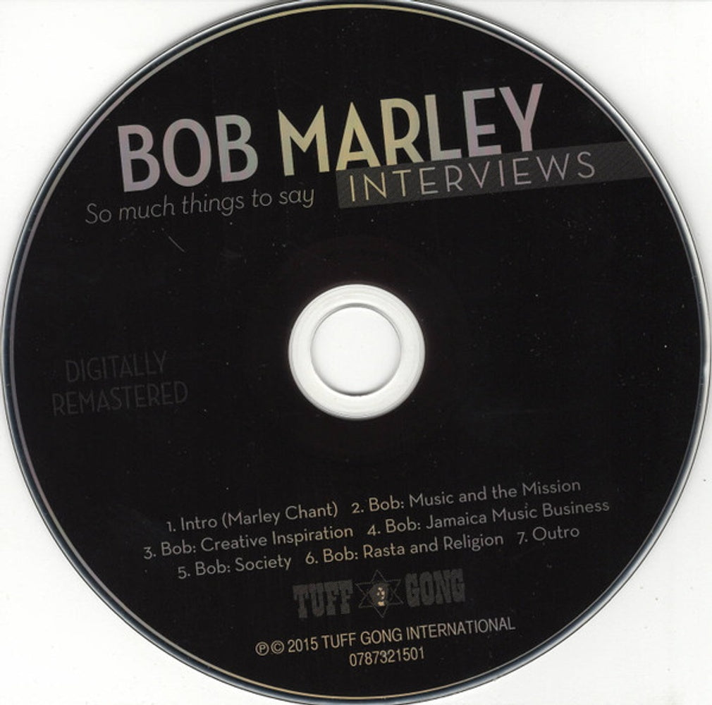 Bob Marley – Bob Marley Interviews: So Much Things to Say Music CD