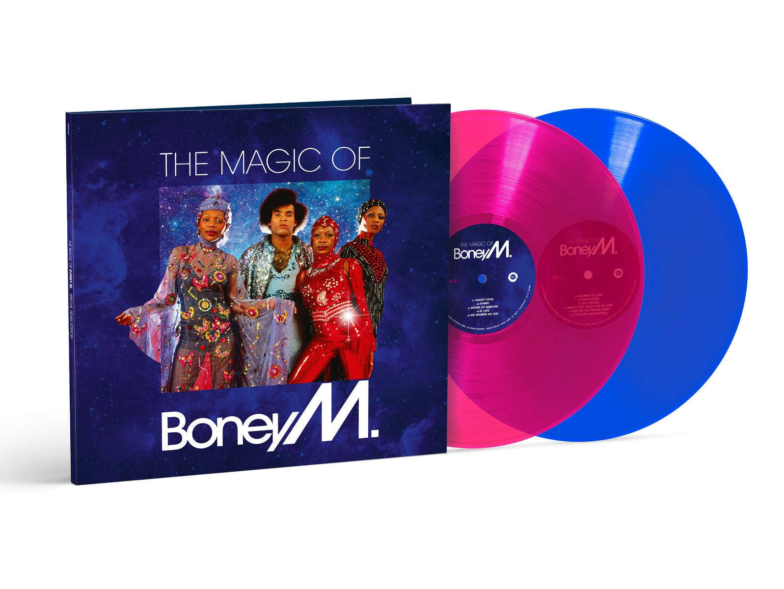 Boney M. - Magic Of Boney M. (Special Remix Edition) (Transparent Magenta & Transparent Blue Colored Vinyl) (2 Lp's) Vinyl Record