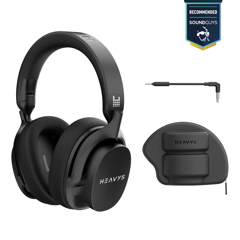 Heavys H1H Headphones + Premium Silver-Coated Cable + Bonus Travel Case