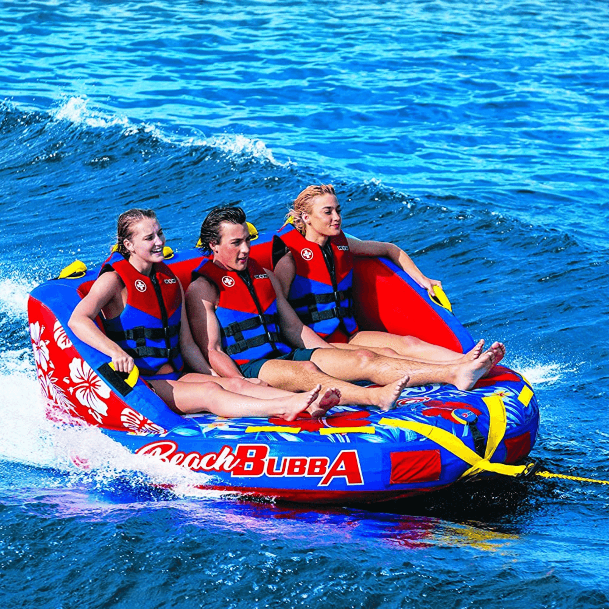 WOW Watersports Beach Bubba 3 Person 3P Towable w Webbing Foam Handles